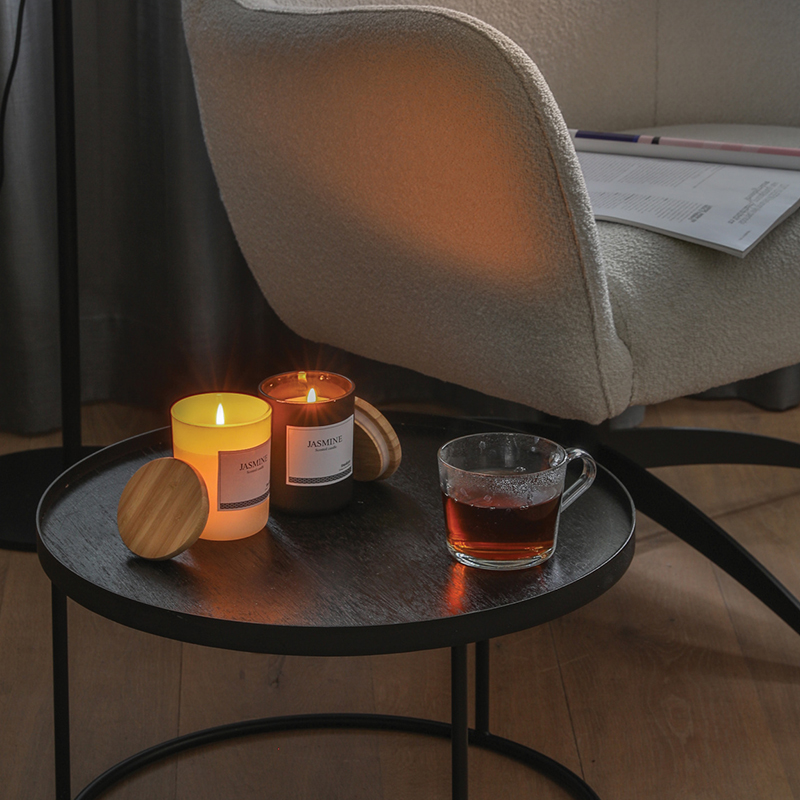 Scented candle bamboo lid - Image 3